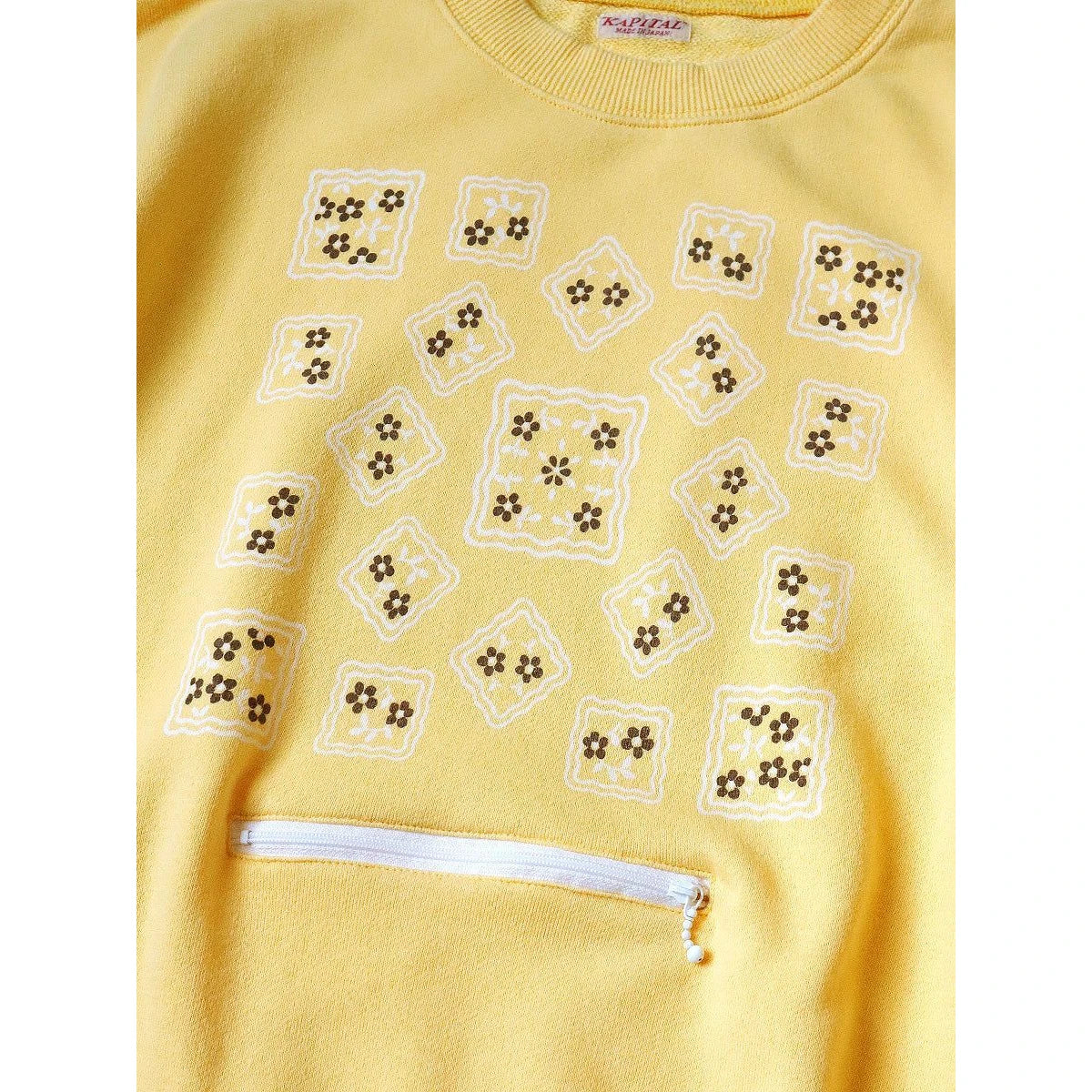 Kapital 30/ Fur Lined Cookie Pocket Crew Sweatshirt (Cookie Universept)