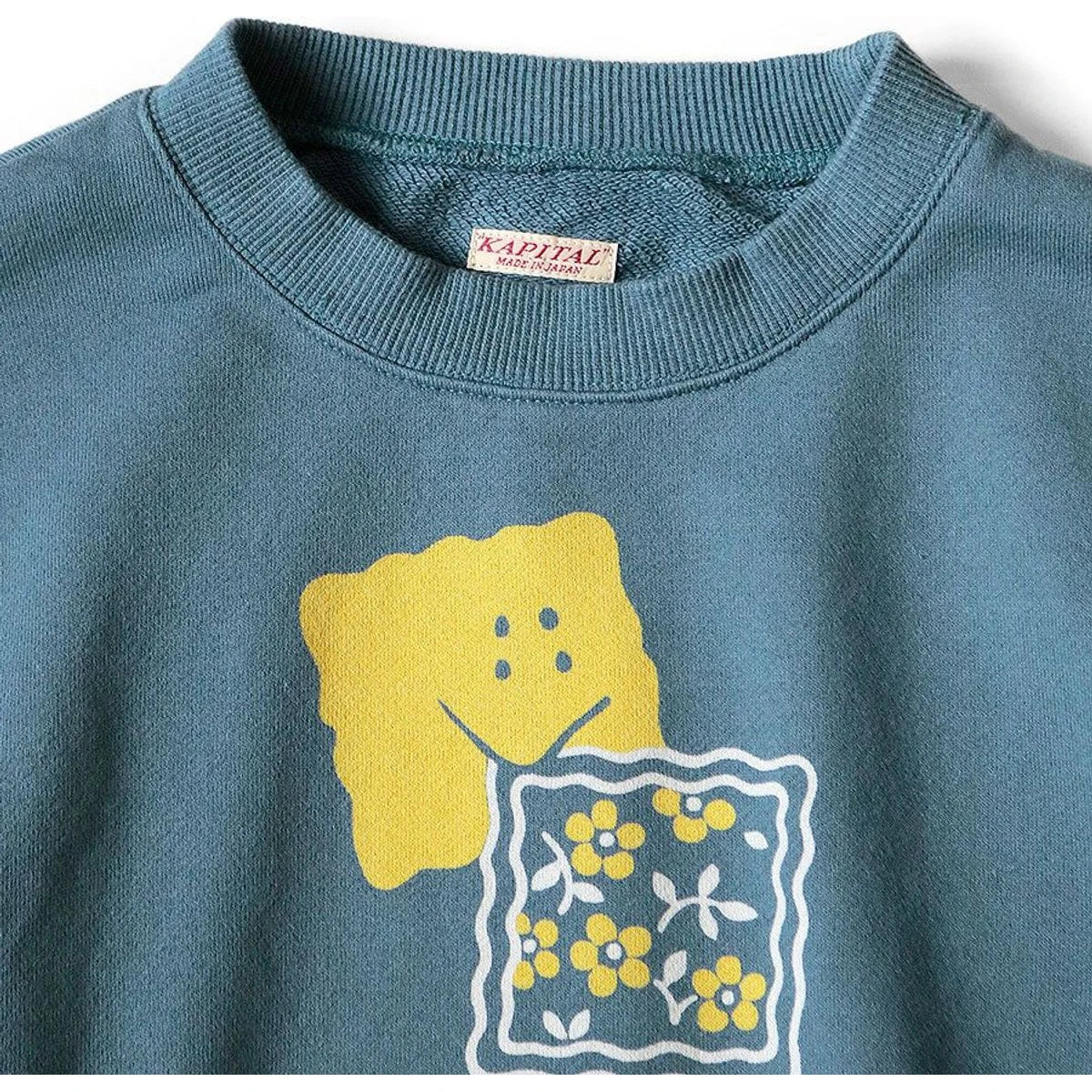 Kapital 30/ Fur Lined Cookie Pocket Crew Sweatshirt (Peckish Rainbowypt)