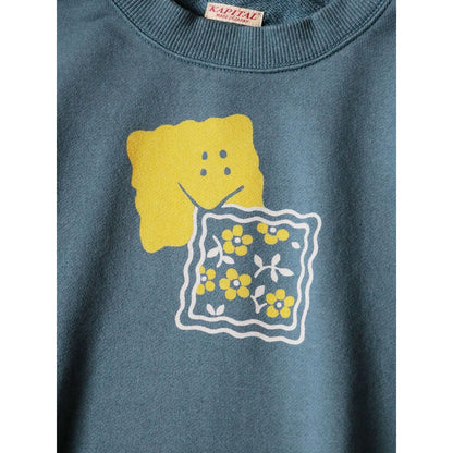 Kapital 30/ Fur Lined Cookie Pocket Crew Sweatshirt (Peckish Rainbowypt)