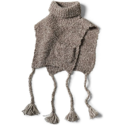 Kapital 3G Shaggy Knit High Neck Bib Poncho