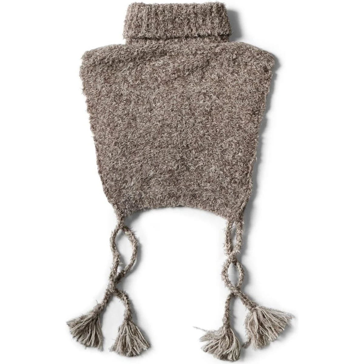 Kapital 3G Shaggy Knit High Neck Bib Poncho