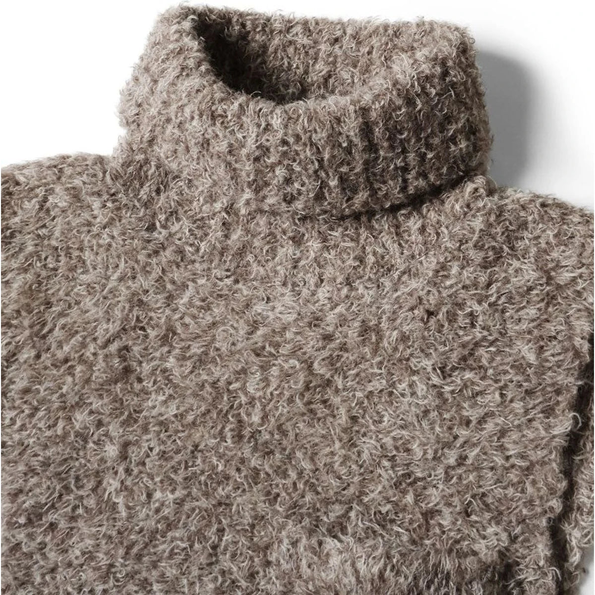 Kapital 3G Shaggy Knit High Neck Bib Poncho