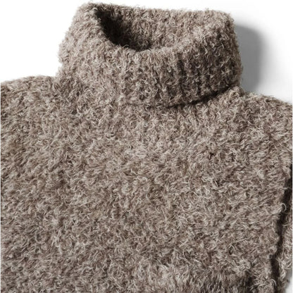 Kapital 3G Shaggy Knit High Neck Bib Poncho