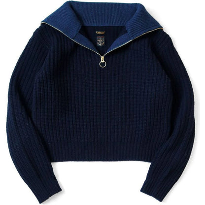 Kapital 3G Wool Ribbed Zip Up Pullover