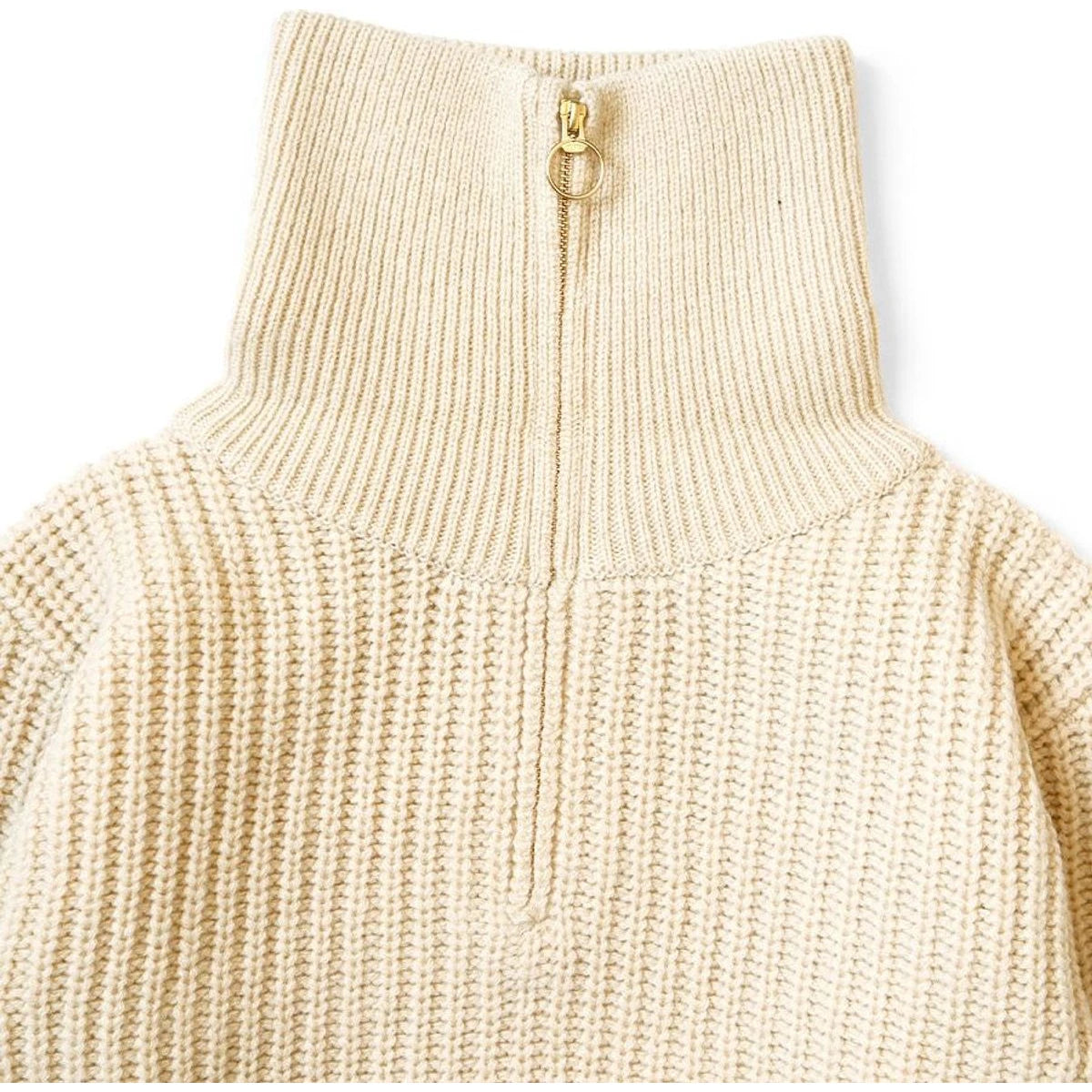 Kapital 3G Wool Ribbed Zip Up Pullover