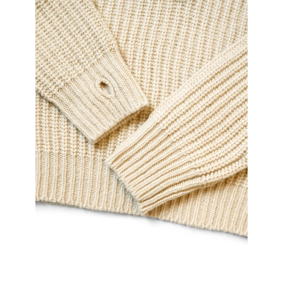 Kapital 3G Wool Ribbed Zip Up Pullover