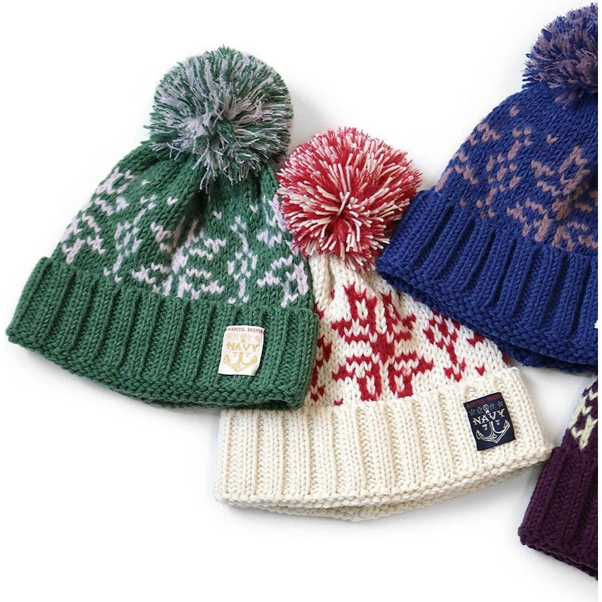 Kapital 3G Wool Snow Pattern Knit Cap