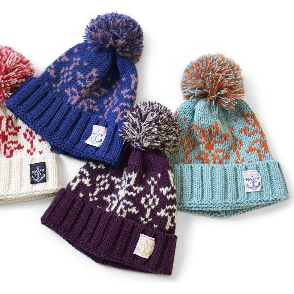 Kapital 3G Wool Snow Pattern Knit Cap