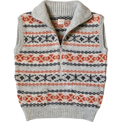 Kapital 3G Wool Yellowknife Fair Isle Half Zip Vest