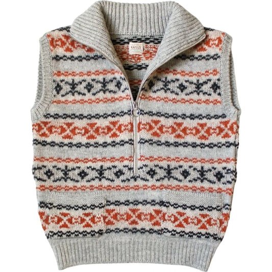 Kapital 3G Wool Yellowknife Fair Isle Half Zip Vest