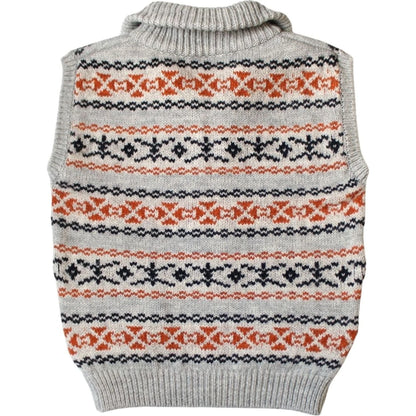 Kapital 3G Wool Yellowknife Fair Isle Half Zip Vest