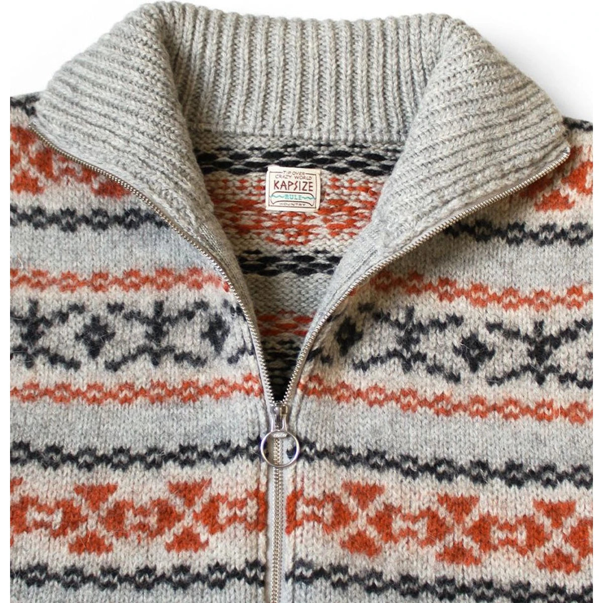 Kapital 3G Wool Yellowknife Fair Isle Half Zip Vest