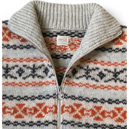 Kapital 3G Wool Yellowknife Fair Isle Half Zip Vest