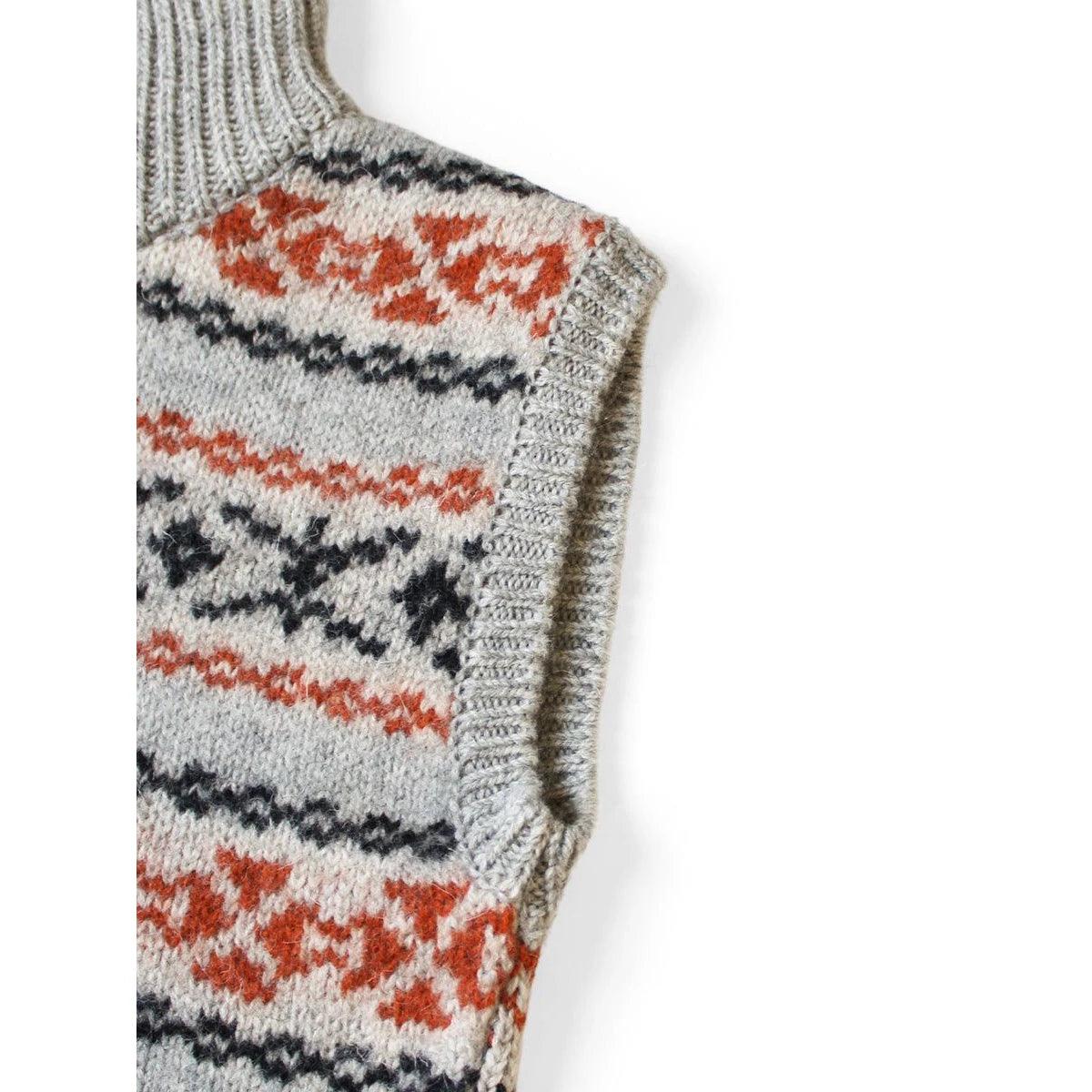 Kapital 3G Wool Yellowknife Fair Isle Half Zip Vest