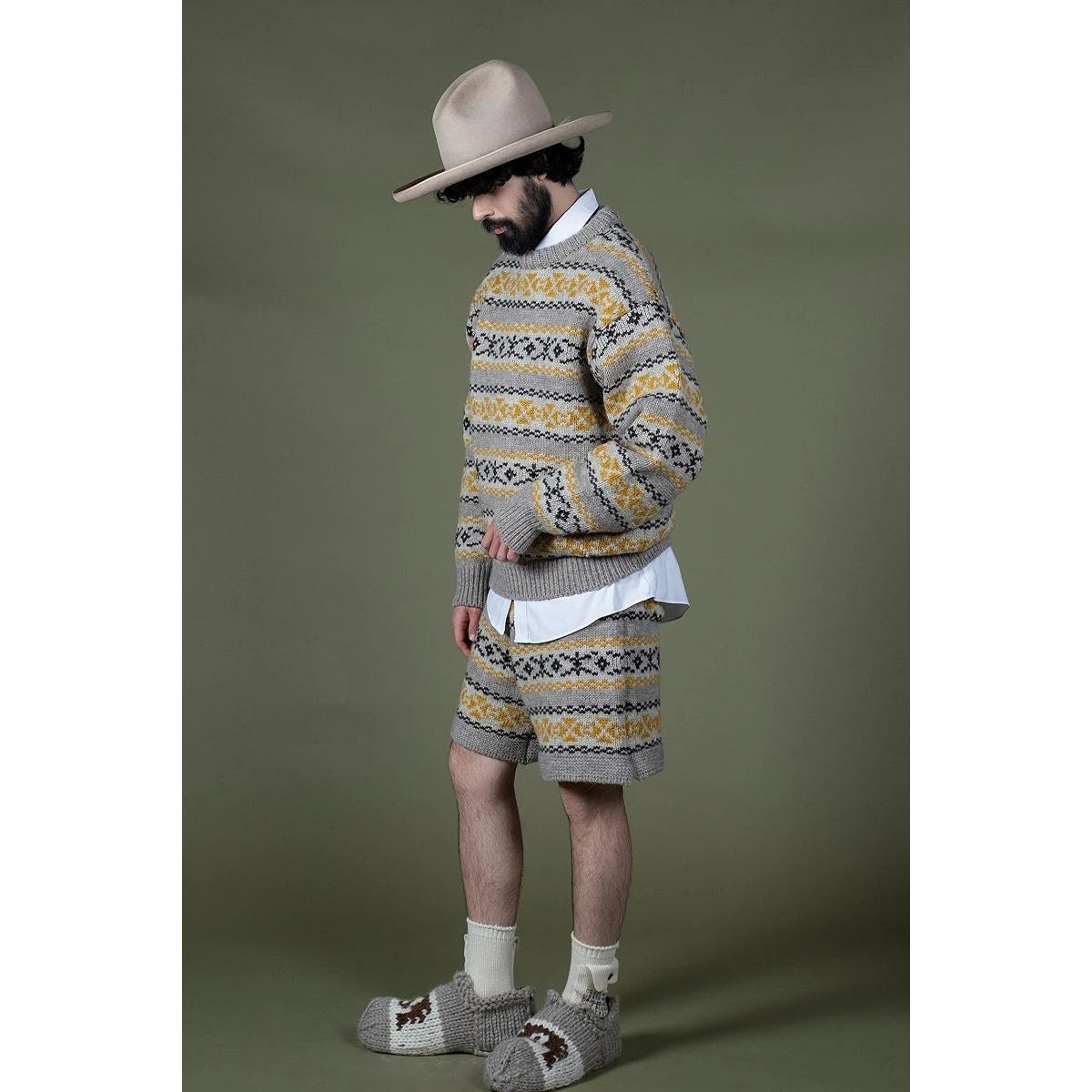 Kapital 3G Wool Yellowknife Fair Isle Shorts