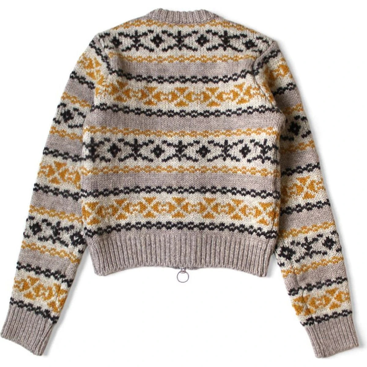 Kapital 3G Wool Yellowknife Fair Isle Zip Short Cardigan