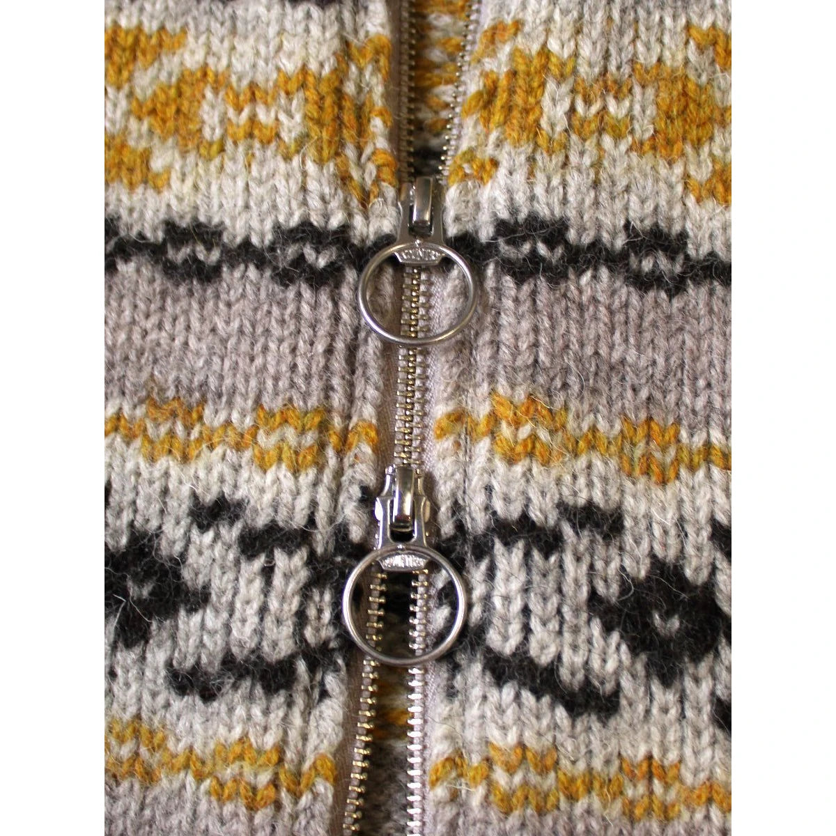 Kapital 3G Wool Yellowknife Fair Isle Zip Short Cardigan
