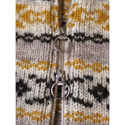 Kapital 3G Wool Yellowknife Fair Isle Zip Short Cardigan