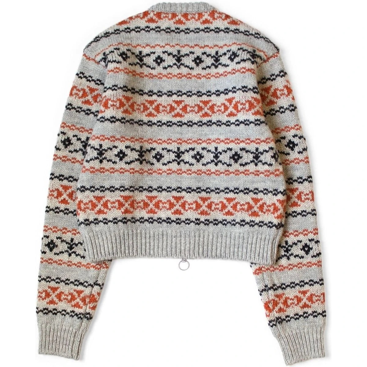 Kapital 3G Wool Yellowknife Fair Isle Zip Short Cardigan