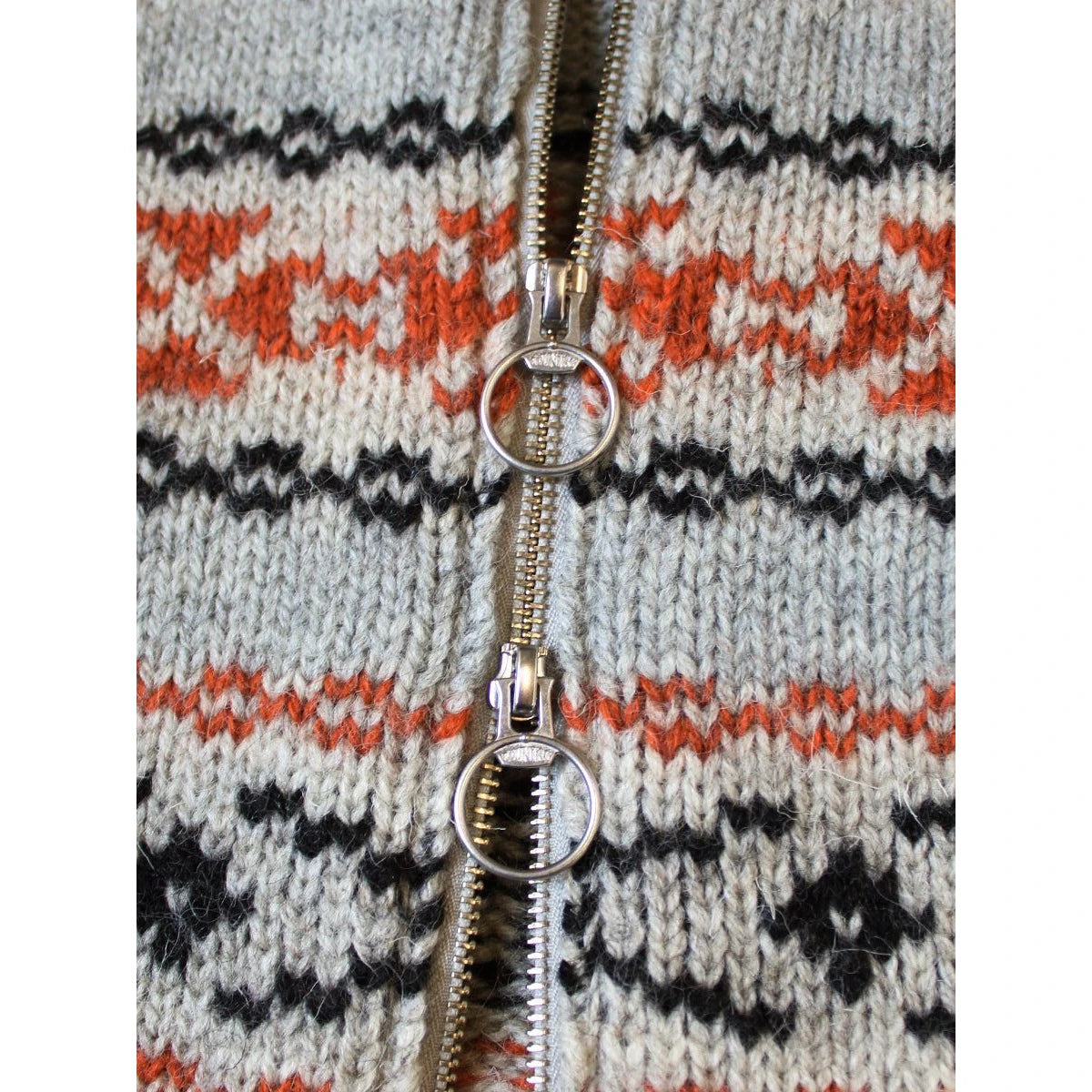 Kapital 3G Wool Yellowknife Fair Isle Zip Short Cardigan