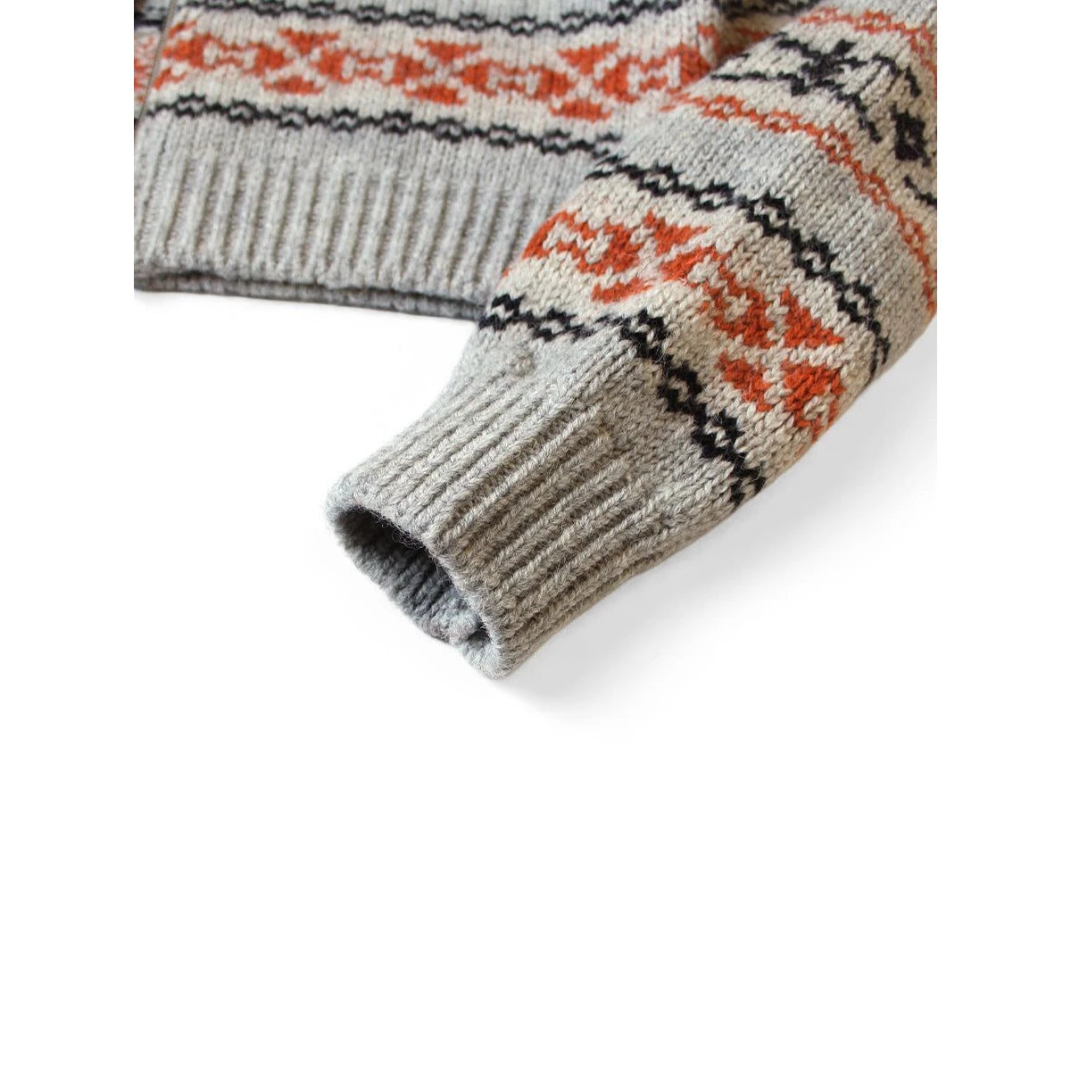 Kapital 3G Wool Yellowknife Fair Isle Zip Short Cardigan
