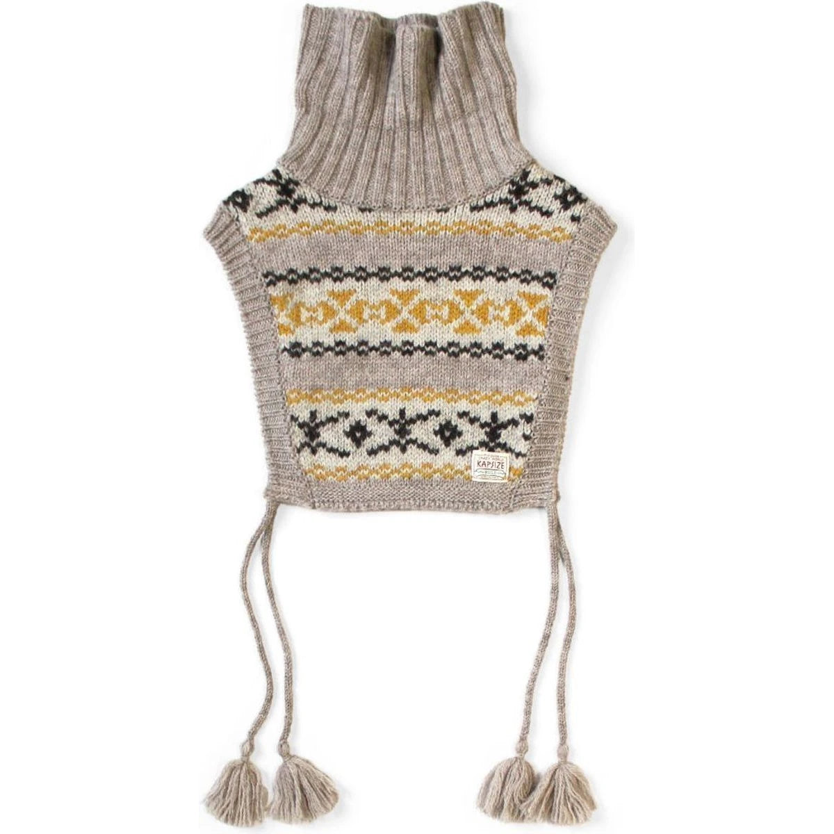 Kapital 3G Yellowknife Fair Isle High Neck Bib Poncho