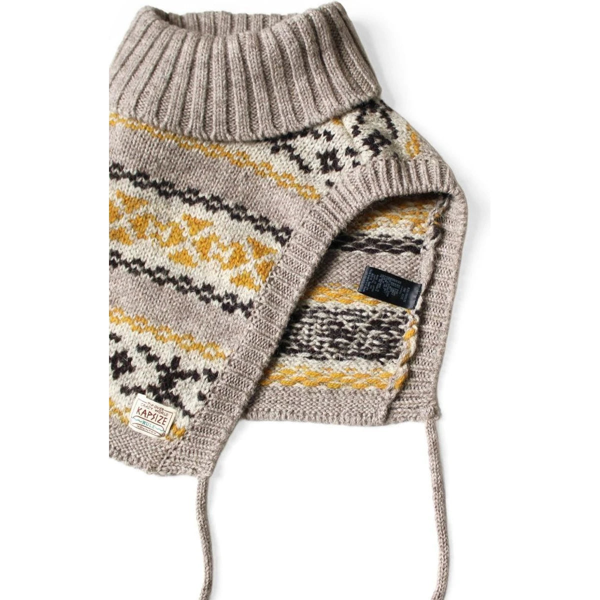 Kapital 3G Yellowknife Fair Isle High Neck Bib Poncho