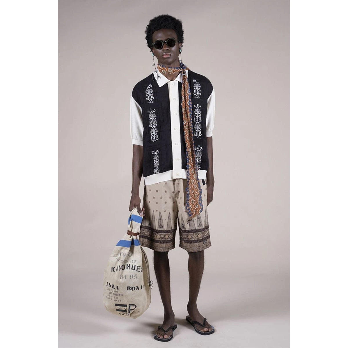 Kapital 40/2 Combed Weather Chintz Patterned Easy Shorts