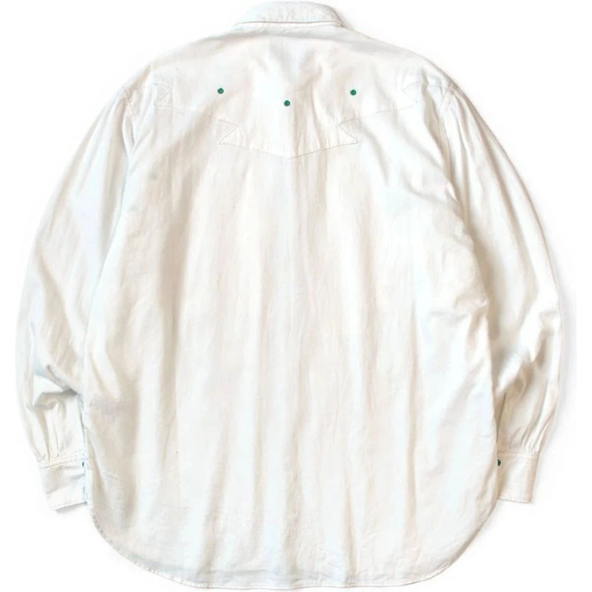 Kapital 5.5oz White Denim Thunderbird Husky Western Shirt