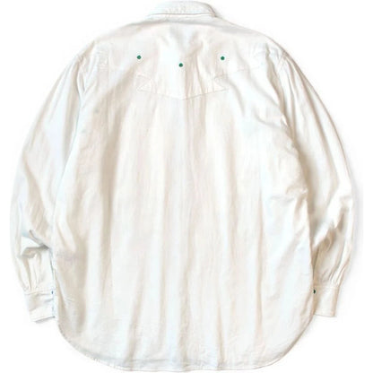 Kapital 5.5oz White Denim Thunderbird Husky Western Shirt