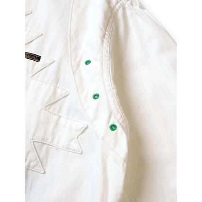Kapital 5.5oz White Denim Thunderbird Husky Western Shirt