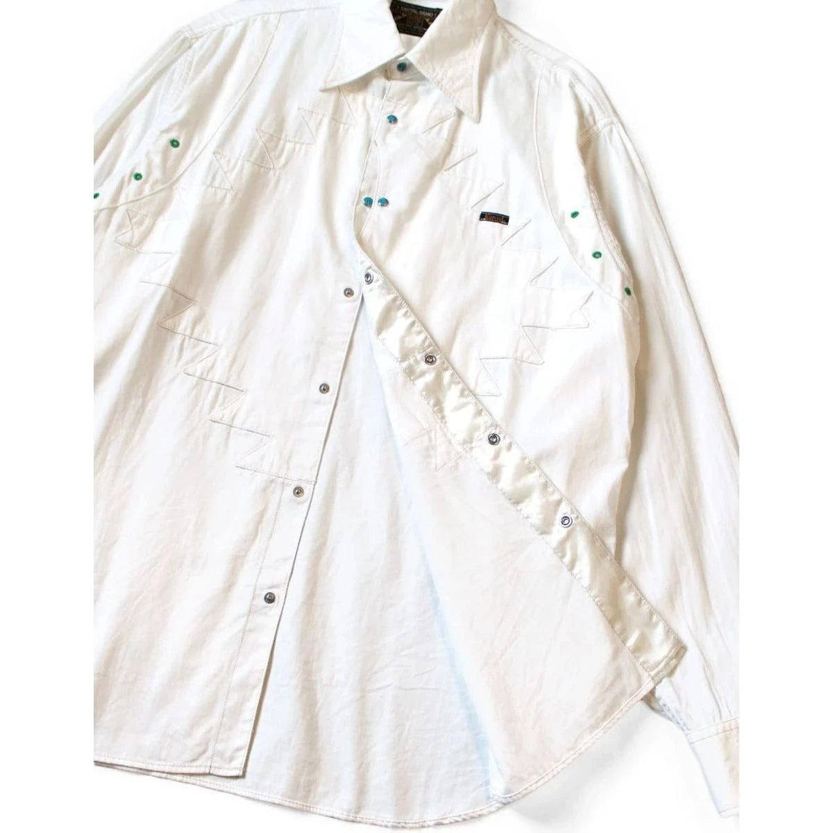 Kapital 5.5oz White Denim Thunderbird Husky Western Shirt