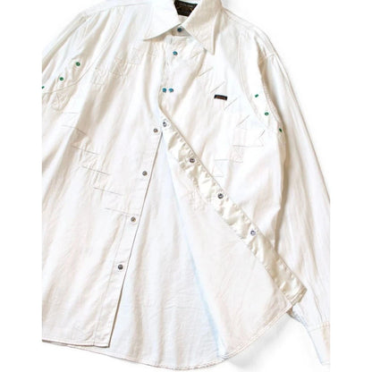 Kapital 5.5oz White Denim Thunderbird Husky Western Shirt