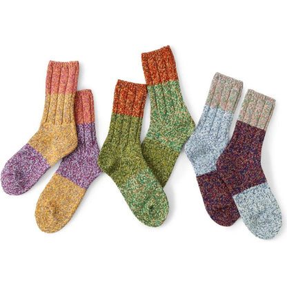Kapital 56 Asymmetrical Van Gogh Woodgrain Socks