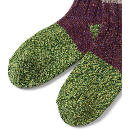 Kapital 56 Wool Van Gogh Wooden Hobo Stitched Socks