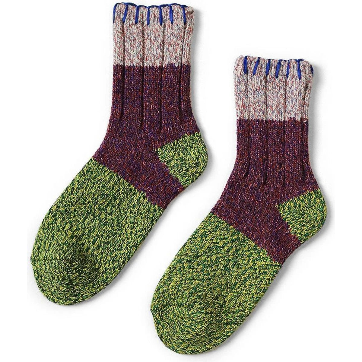 Kapital 56 Wool Van Gogh Wooden Hobo Stitched Socks