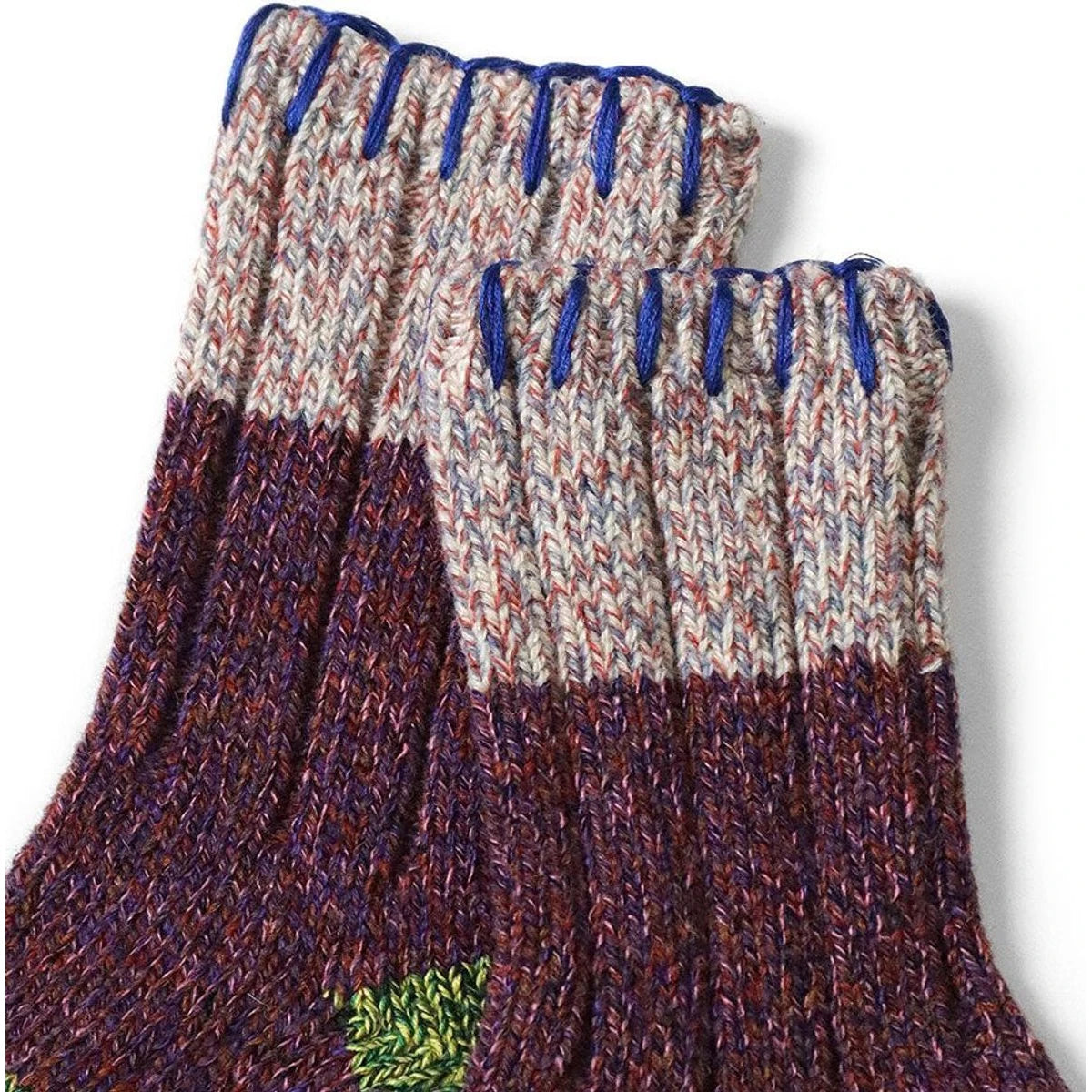 Kapital 56 Wool Van Gogh Wooden Hobo Stitched Socks
