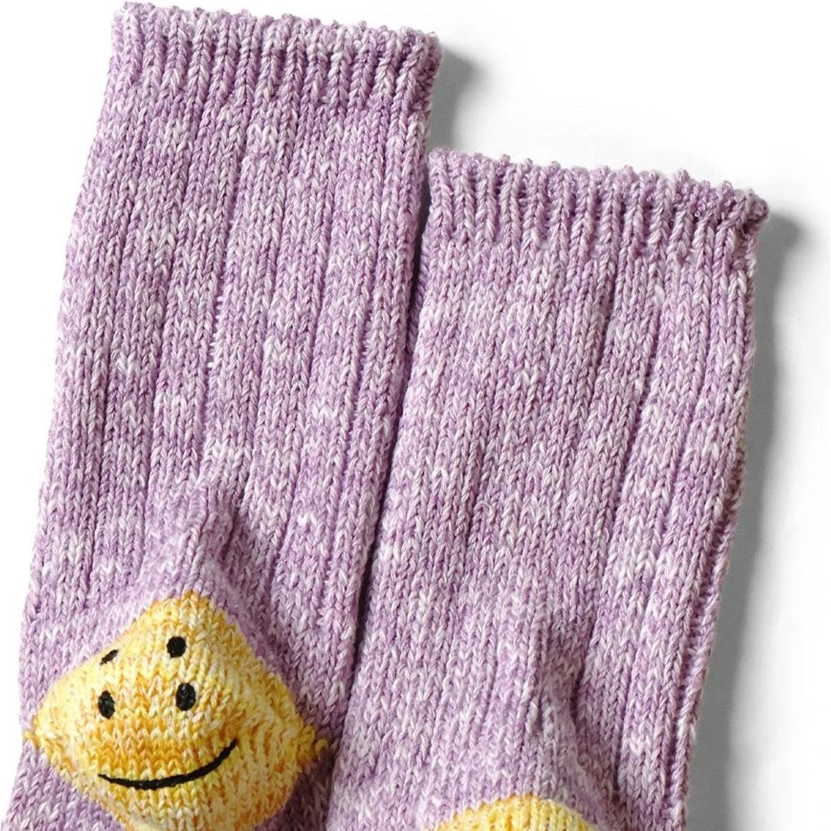 Kapital 56pc 3x1 Rib Rainbowy Happy Heel Socks