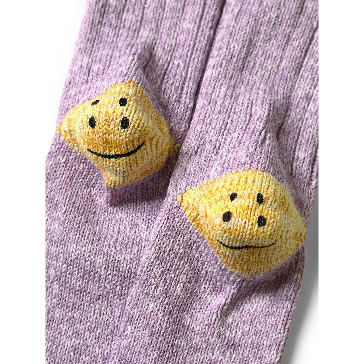 Kapital 56pc 3x1 Rib Rainbowy Happy Heel Socks