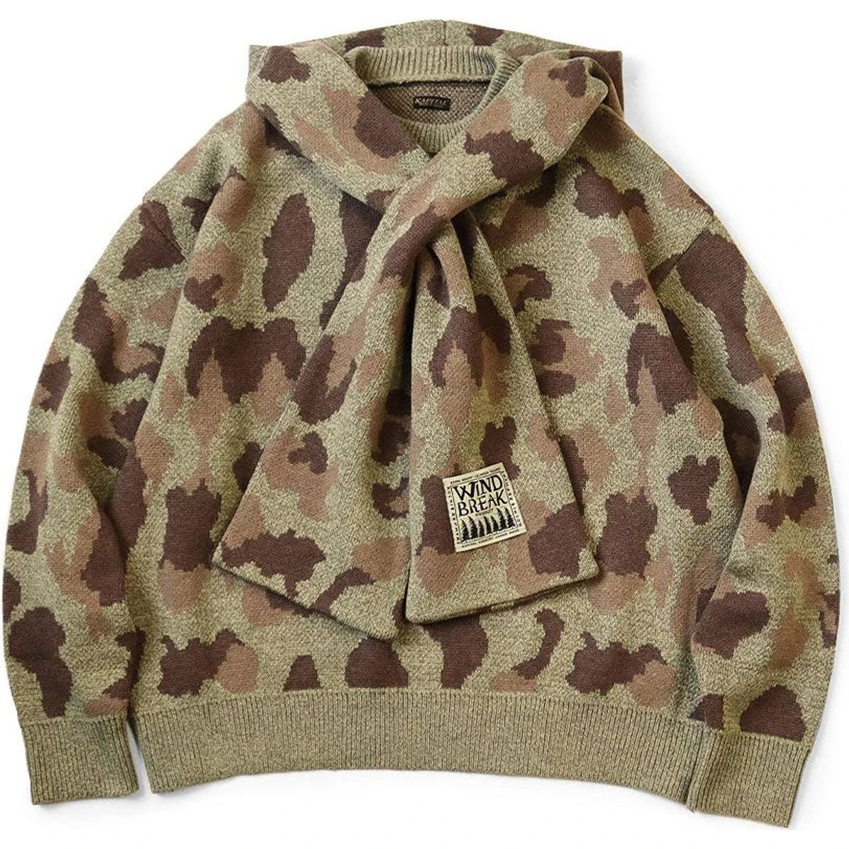 Kapital 5G Camouflage Knit Kesa Hooded Sweater