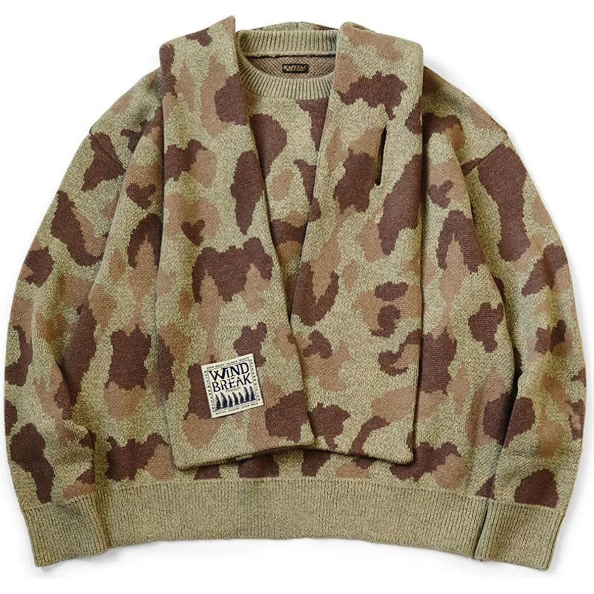 Kapital 5G Camouflage Knit Kesa Hooded Sweater
