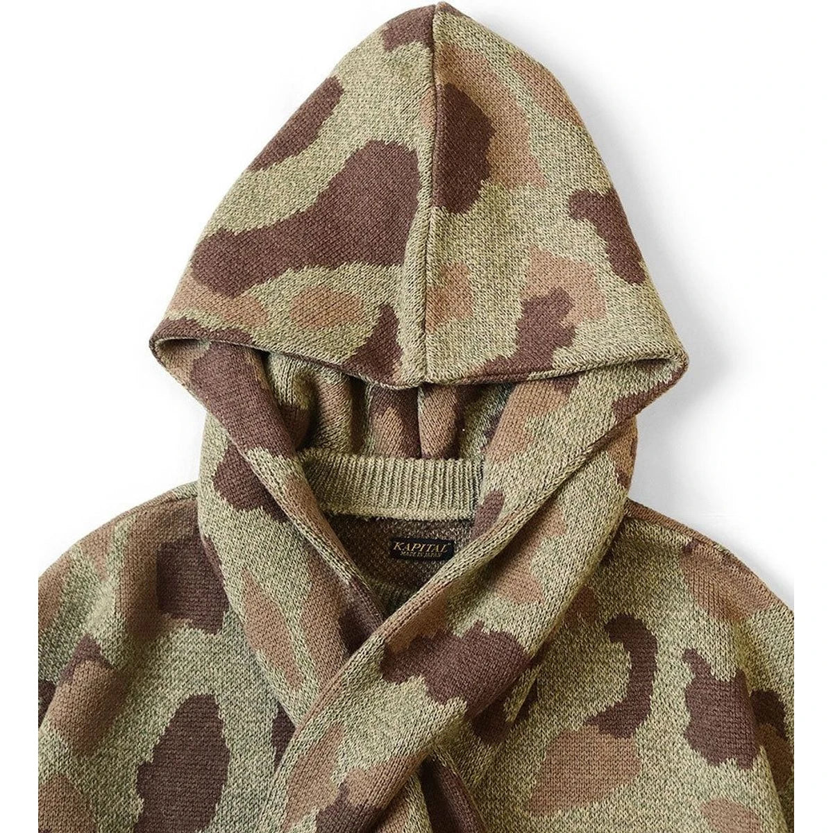 Kapital 5G Camouflage Knit Kesa Hooded Sweater