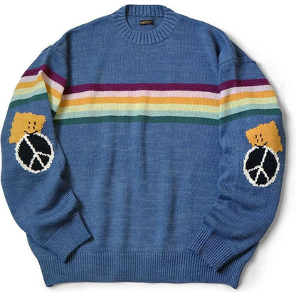 Kapital 5G Cotton Knit Moonbow Peckish Rainbowy Crew Sweater