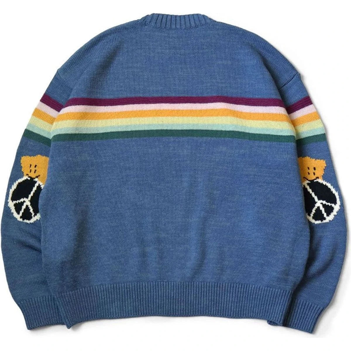 Kapital 5G Cotton Knit Moonbow Peckish Rainbowy Crew Sweater