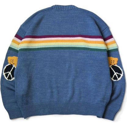 Kapital 5G Cotton Knit Moonbow Peckish Rainbowy Crew Sweater