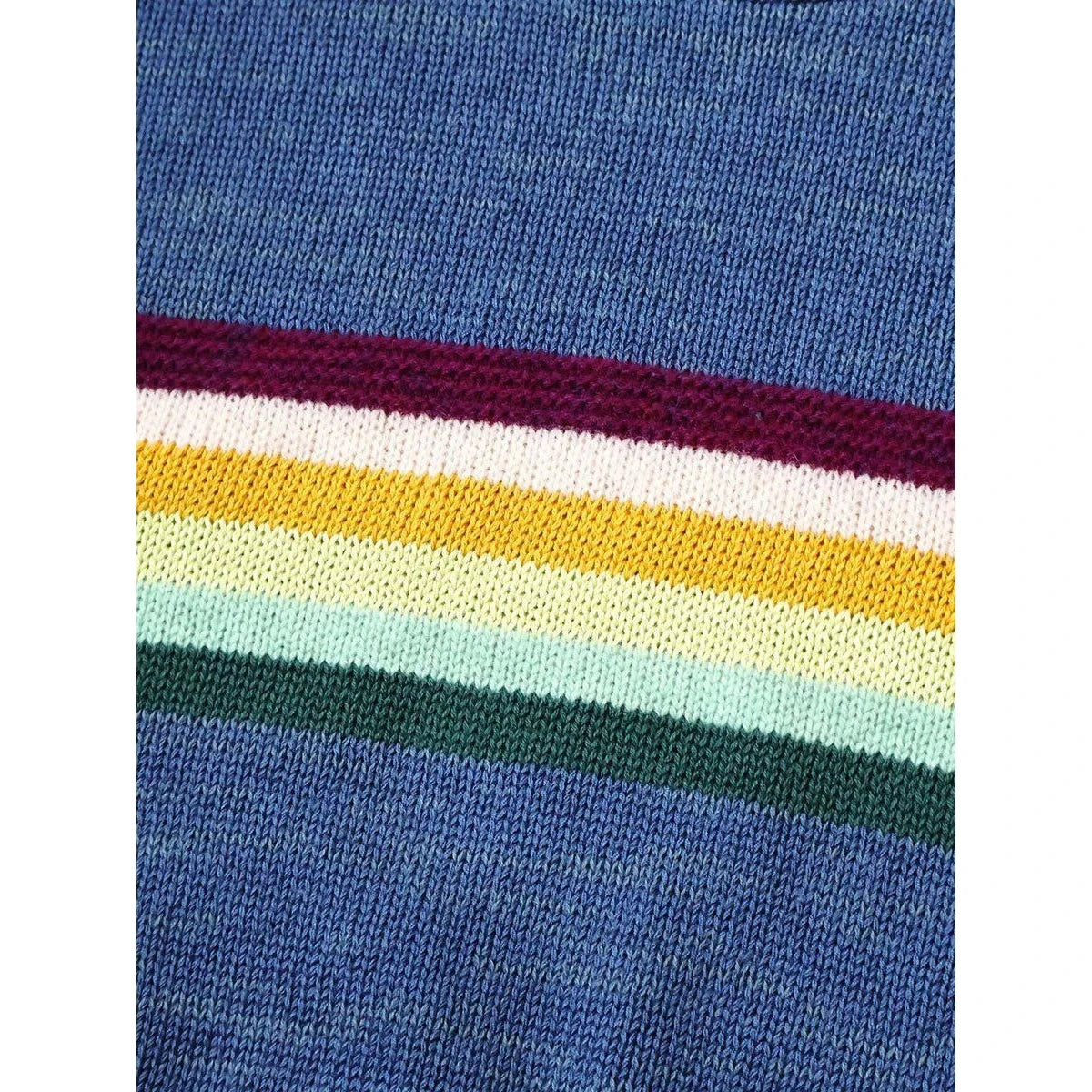 Kapital 5G Cotton Knit Moonbow Peckish Rainbowy Crew Sweater
