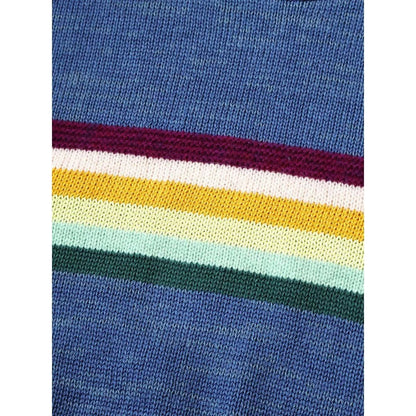 Kapital 5G Cotton Knit Moonbow Peckish Rainbowy Crew Sweater
