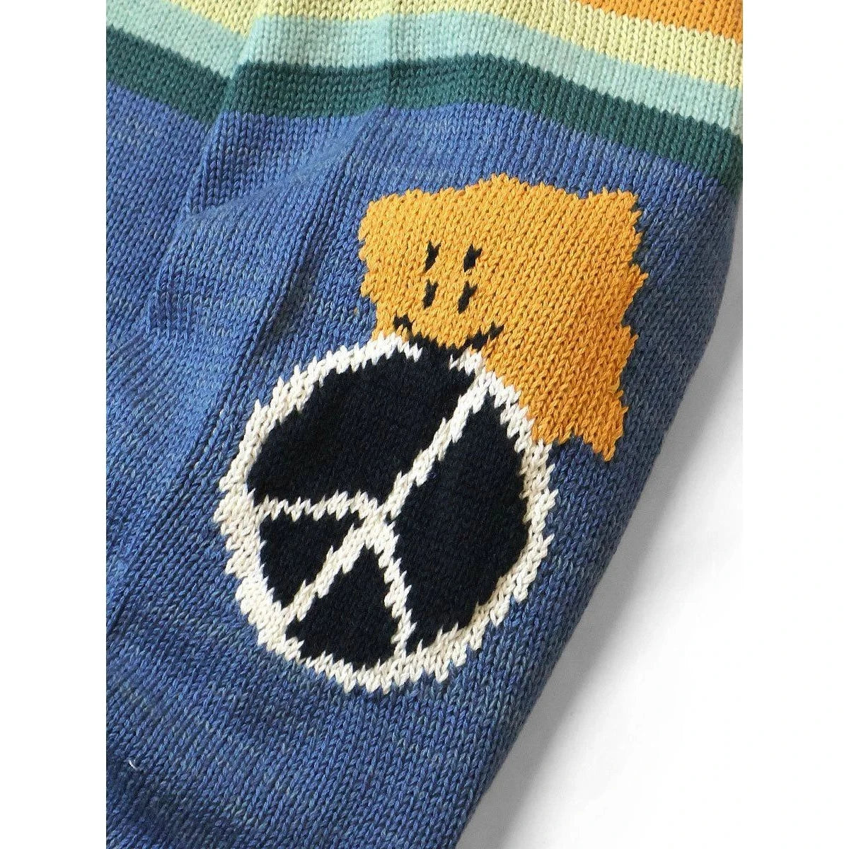 Kapital 5G Cotton Knit Moonbow Peckish Rainbowy Crew Sweater