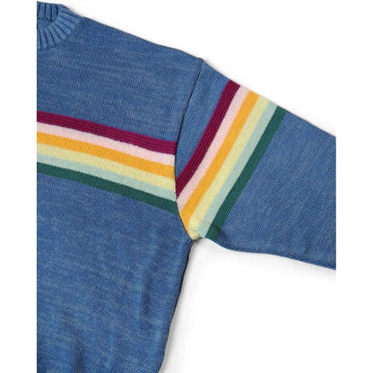 Kapital 5G Cotton Knit Moonbow Peckish Rainbowy Crew Sweater