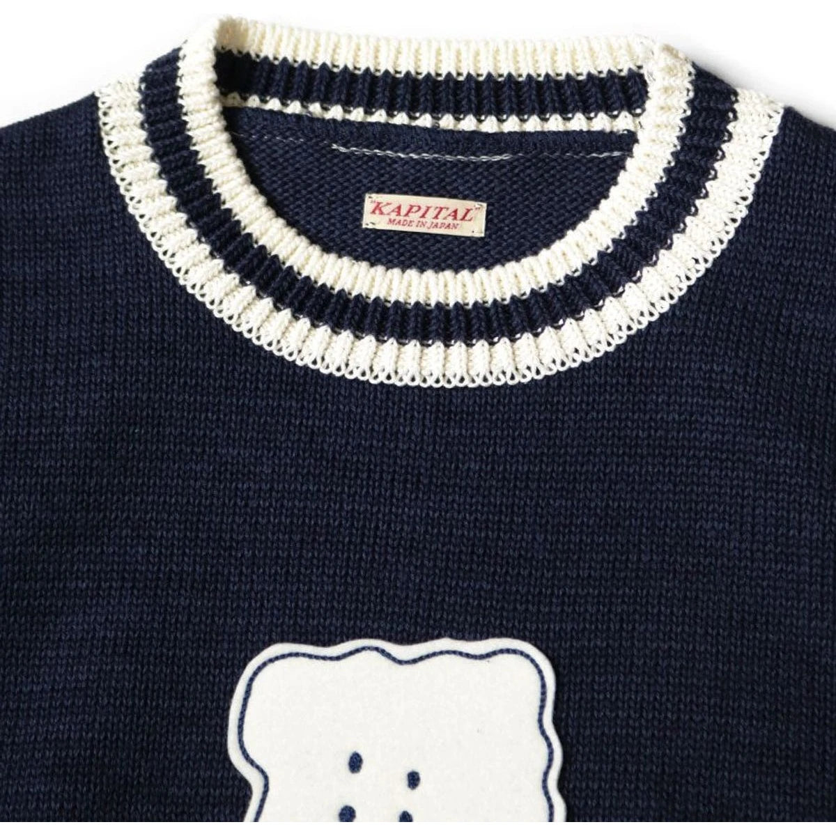 Kapital 5G Cotton Knit Peckish Rainbowy Ivy Crew Sweater